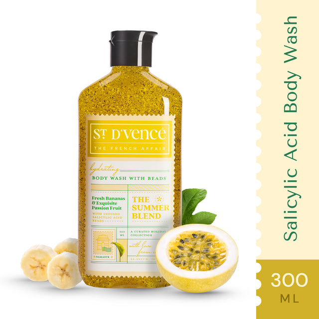 Summer Blend - Nettoyant pour le corps banane et fruit de la passion avec acide salicylique, 300 ml