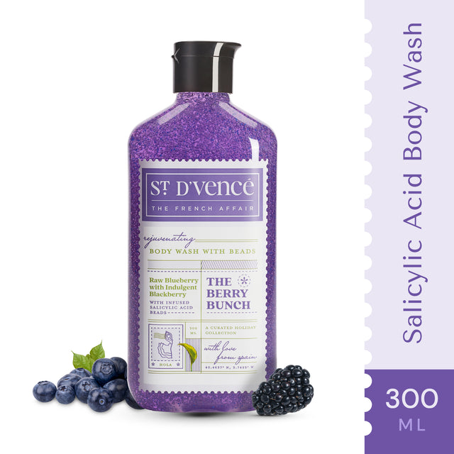Berry Bunch - Nettoyant pour le corps myrtille et mûre avec acide salicylique, 300 ml