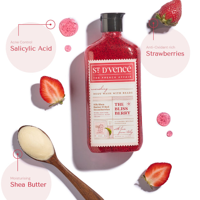 Bliss Berry - Strawberry & Shea Butter Body Wash with Salicylic Acid