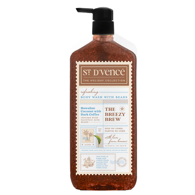 Breezy Brew - Nettoyant pour le corps à la noix de coco et au café noir avec acide salicylique, 300 ml