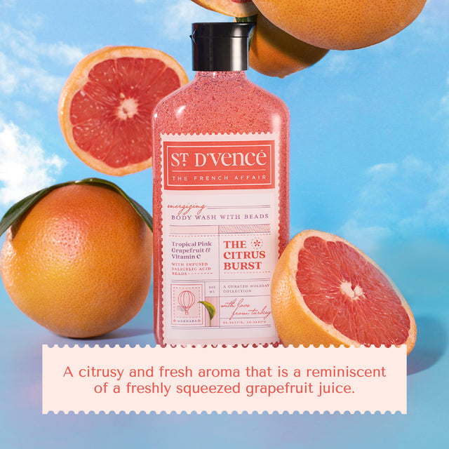 Citrus Burst - Gel douche pamplemousse et vitamine C avec acide salicylique, 300 ml