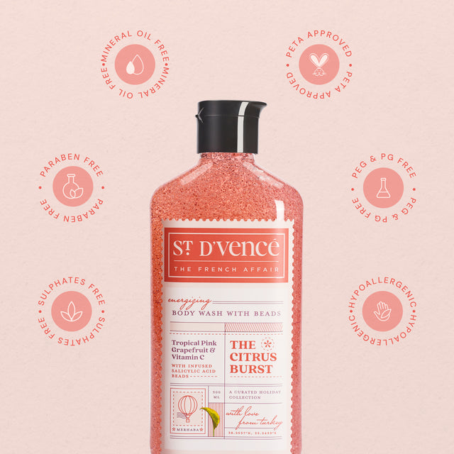 Citrus Burst - Gel douche pamplemousse et vitamine C avec acide salicylique, 300 ml