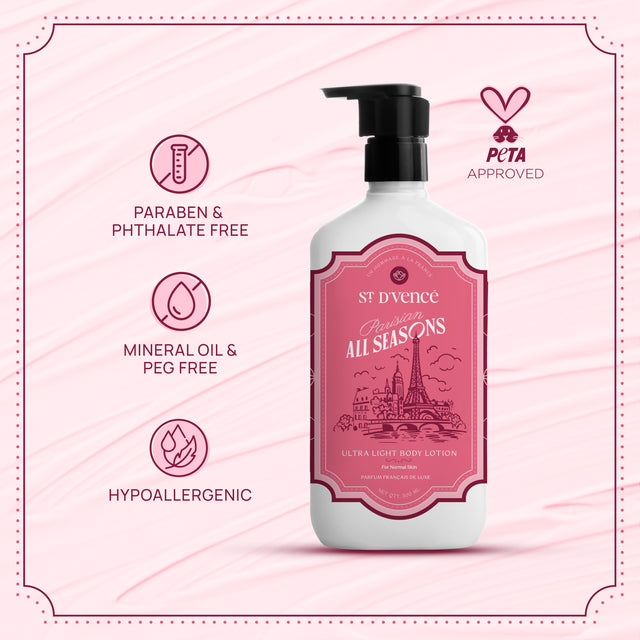 Parisian All-Seasons Ultra Lightweight Summer Body Lotion for All Skin Types