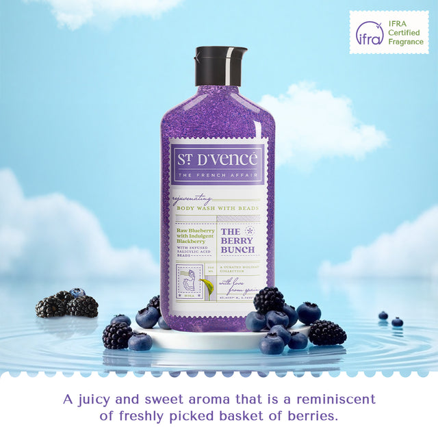 Berry Bunch - Nettoyant pour le corps myrtille et mûre avec acide salicylique, 300 ml