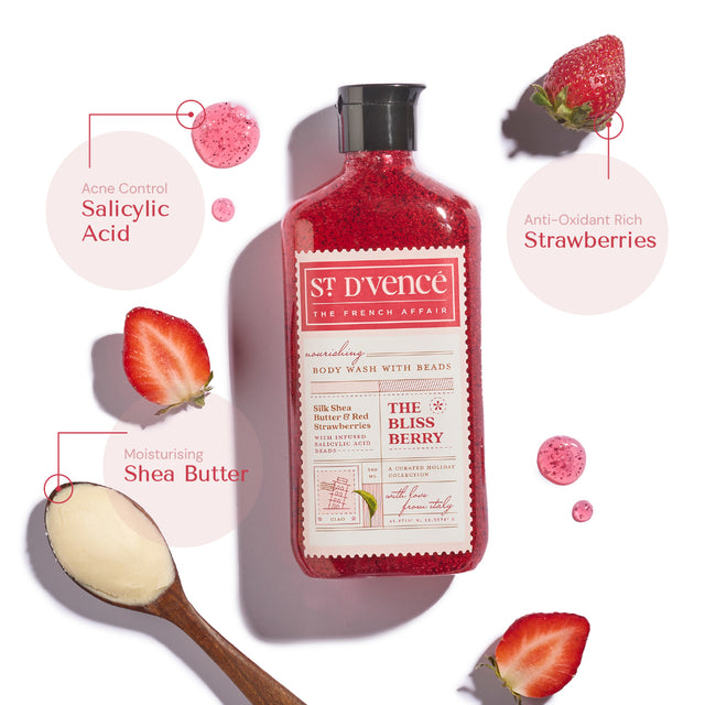 Bliss Berry - Strawberry & Shea Butter Body Wash with Salicylic Acid