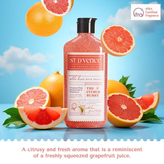 Citrus Burst - Gel douche pamplemousse et vitamine C avec acide salicylique, 300 ml