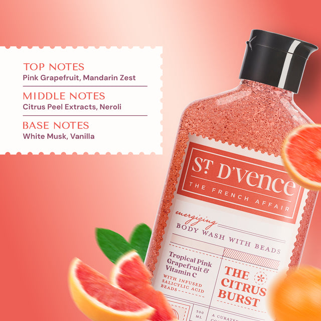 Citrus Burst - Gel douche pamplemousse et vitamine C avec acide salicylique, 300 ml