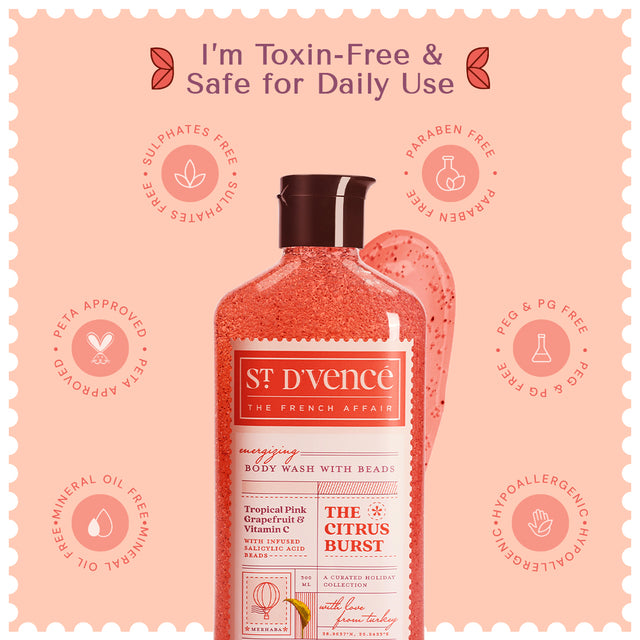 Citrus Burst - Gel douche pamplemousse et vitamine C avec acide salicylique, 300 ml