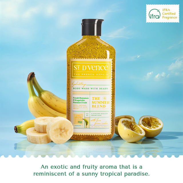 Summer Blend - Nettoyant pour le corps banane et fruit de la passion avec acide salicylique, 300 ml