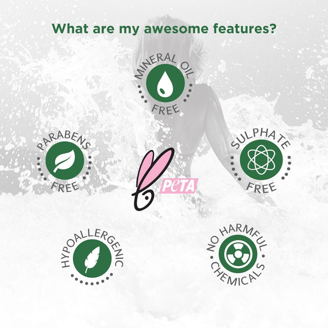 Awesome features with icons that this product is free of harmful chemicals, Paraben, Sulphate, Mineral oil and is Hypoallergenic.