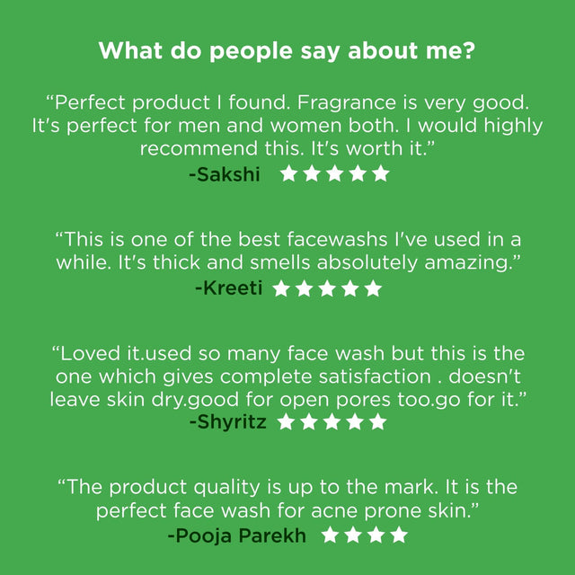 Tea Tree Oil Face Wash with Neem & Aloe Vera