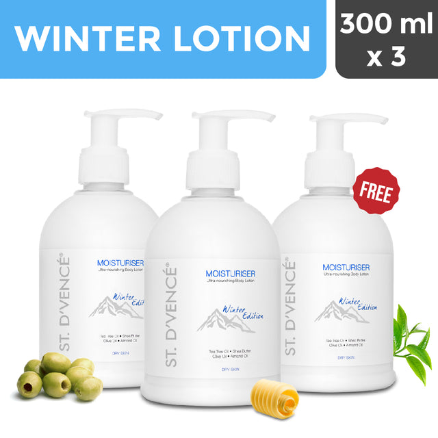 Lotion corporelle d'hiver à l'arbre à thé et au beurre de karité, 300 ml