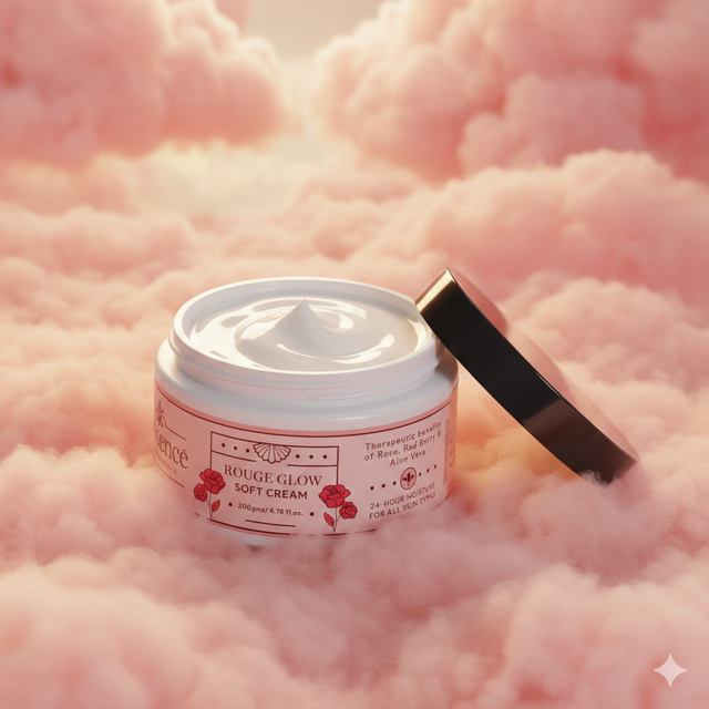 Rouge Glow - Crème douce à la rose et aux baies rouges au beurre de karité, 200 g 