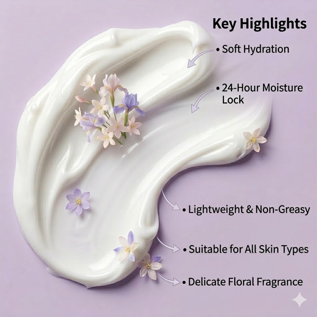 White Bloom - Crème Douce Jasmin &amp; Iris au Beurre de Karité 200 g 