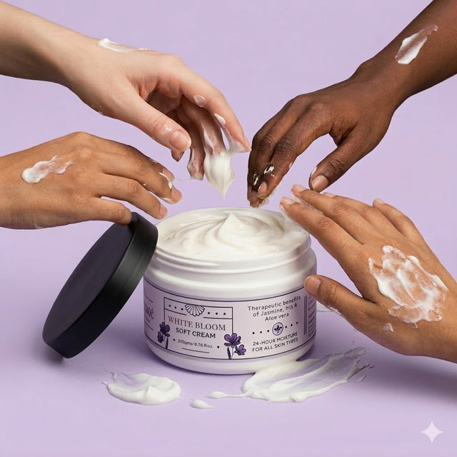 White Bloom - Crème Douce Jasmin &amp; Iris au Beurre de Karité 200 g 