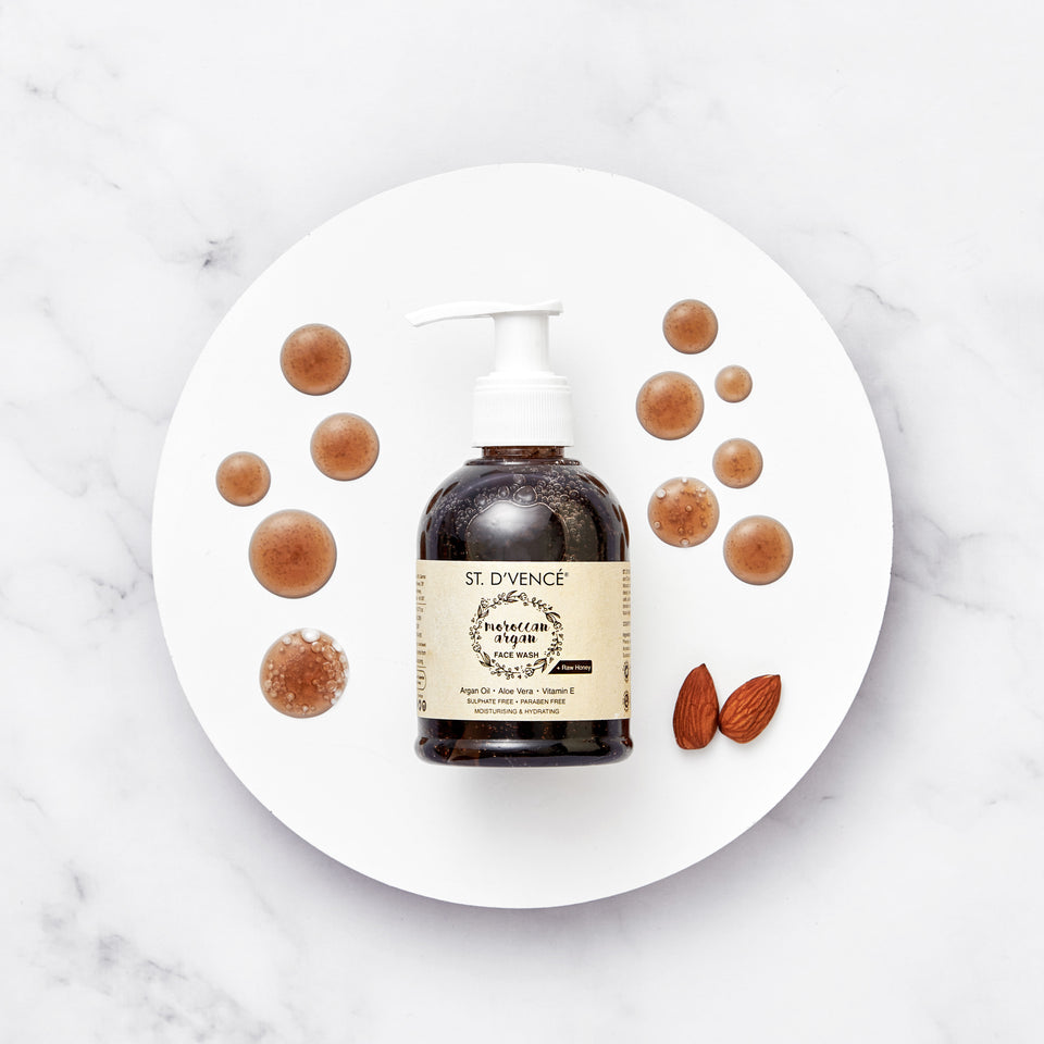 Argan Oil Face Wash - Organic Honey & Aloe Vera, 150 ml